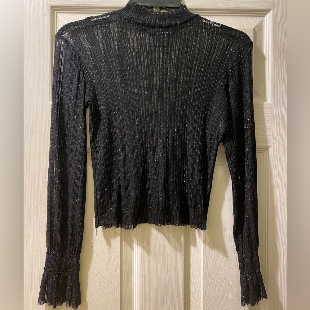 Sheer black blouse